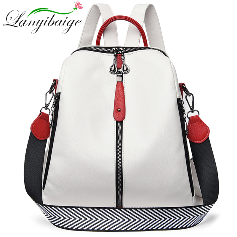 Luxury High Quality Bags - Fashion Backpack Women Soft Leather Backpack