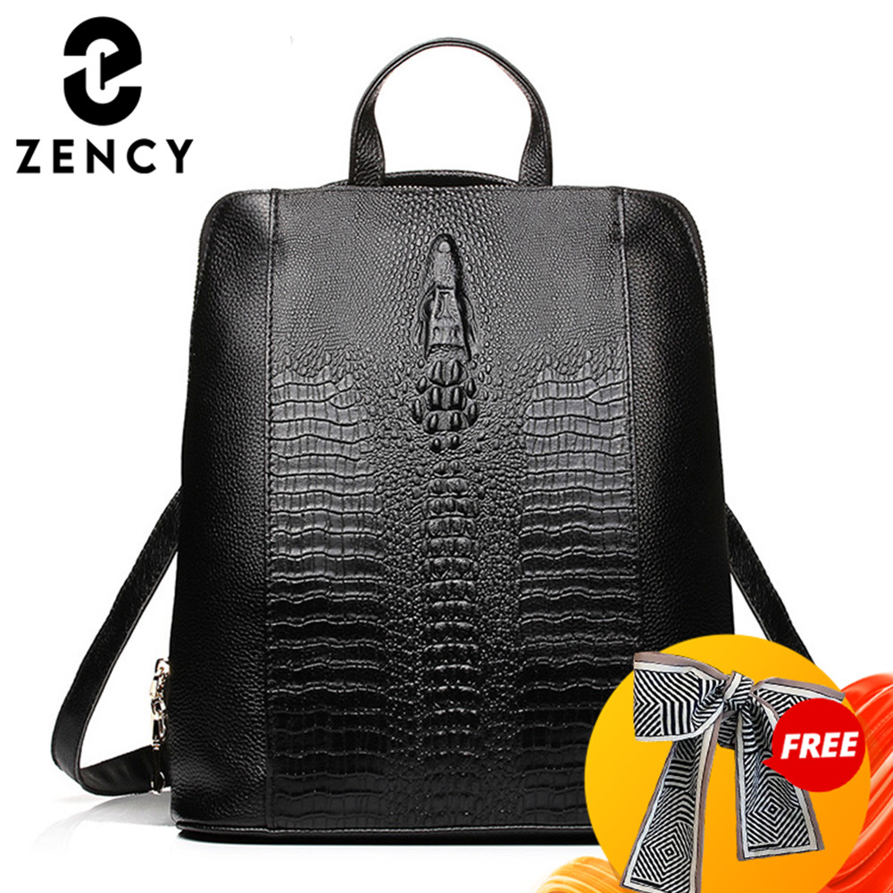 Luxury High Quality Bags - Zency 100% Genuine Leather Knapsack Ladies
