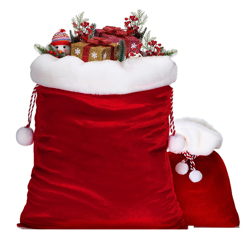 Plush Christmas Santa Sack Cor - đánh giá và giá Luxury Xmas Bags