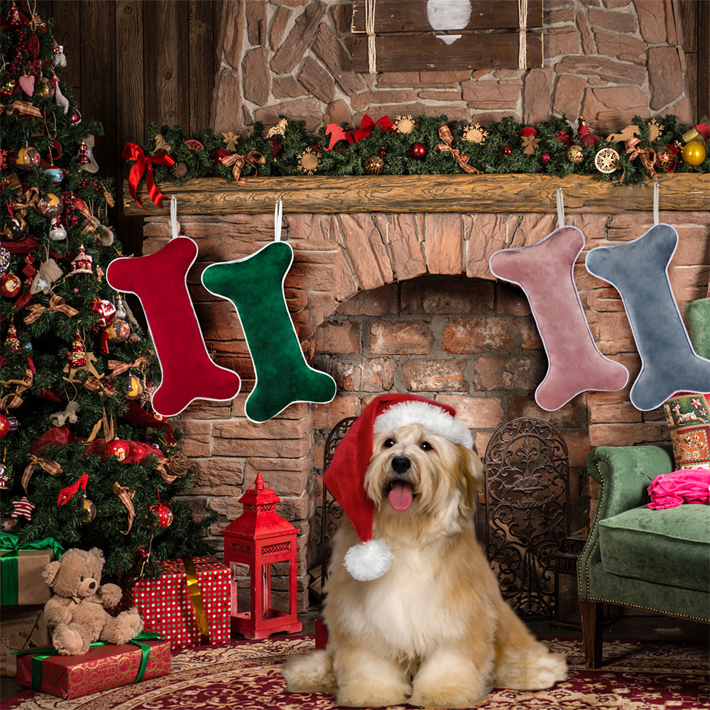Velvet Dog Christmas Stocking  - đánh giá và giá Luxury Xmas Bags