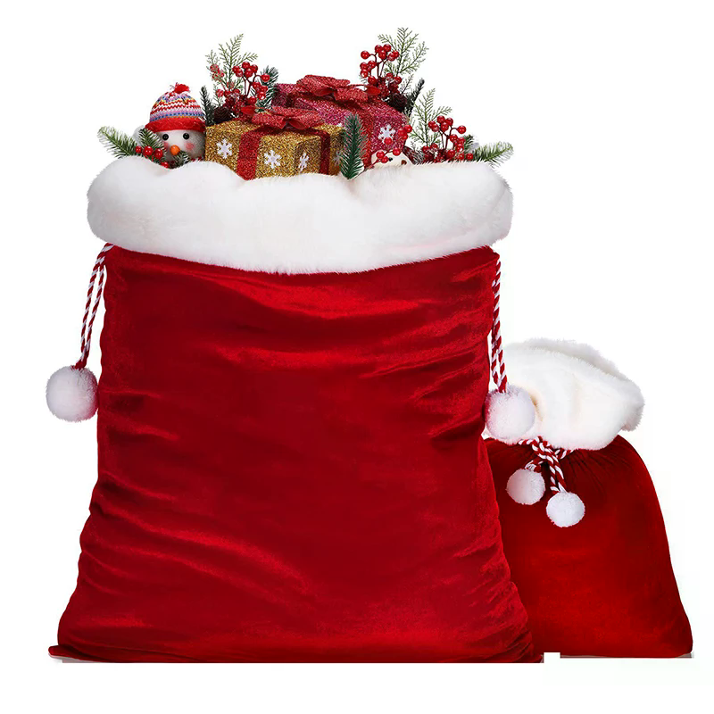 Plush Christmas Santa Sack Cor - đánh giá và giá Luxury Xmas Bags