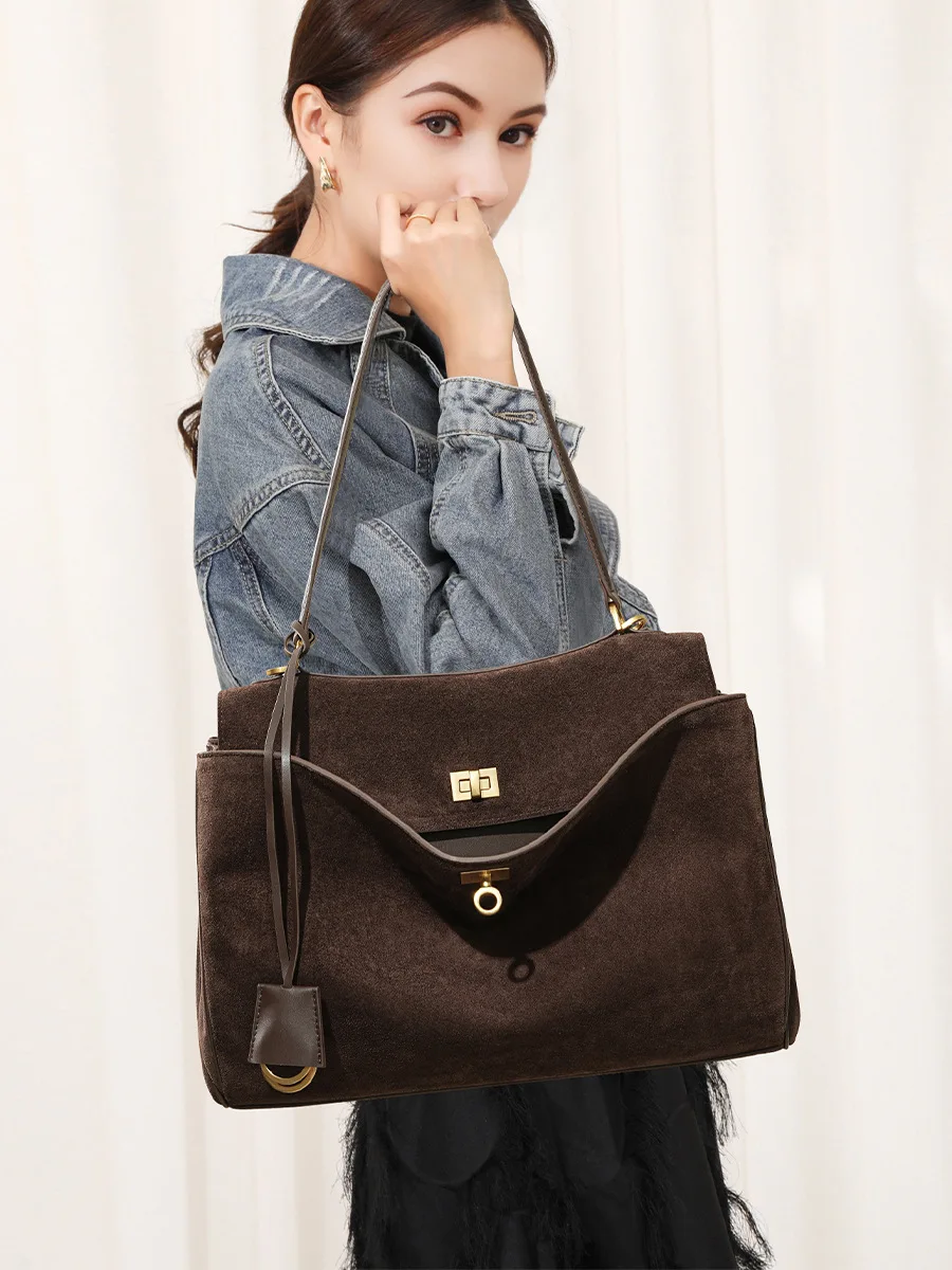 Autumn Winter Women's Suede ge - đánh giá và giá Luxury Bags Tote