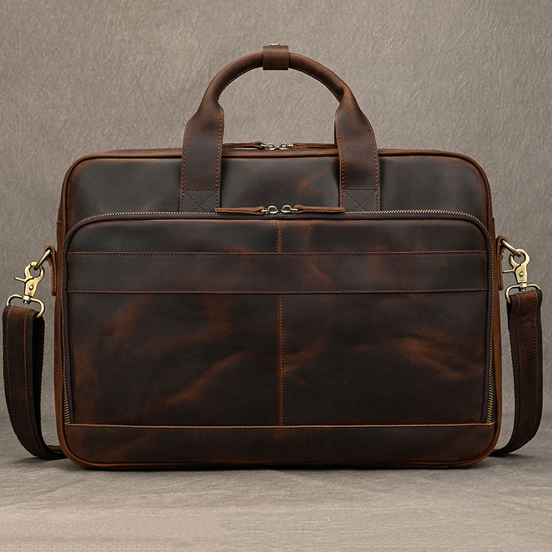 Crazy Horse Genuine Leather Me - đánh giá và giá Laptop Bag Leather 15