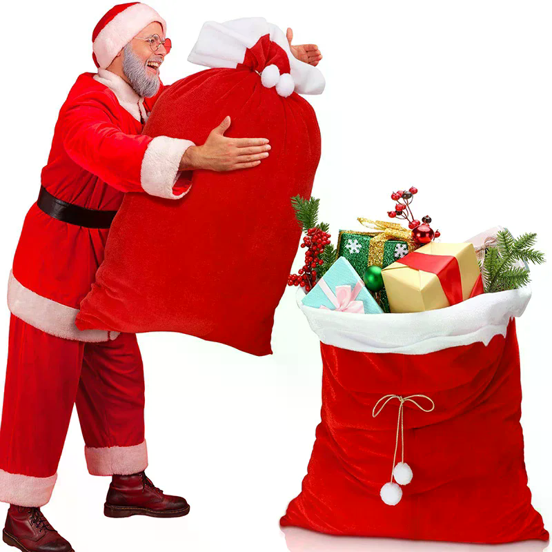 Plush Christmas Santa Sack Cor - đánh giá và giá Luxury Xmas Bags