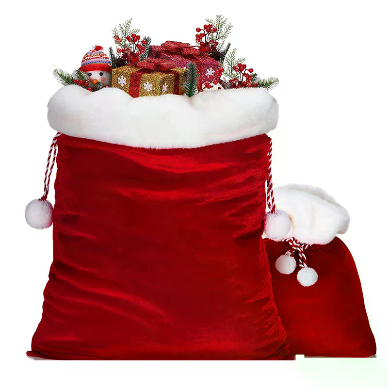 Plush Christmas Santa Sack Cor - đánh giá và giá Luxury Xmas Bags