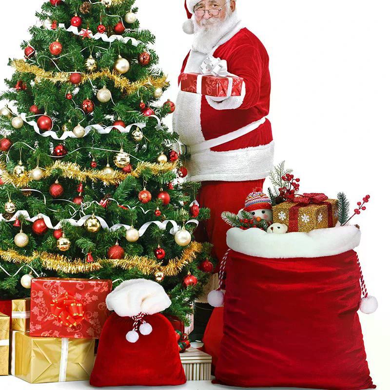 Plush Christmas Santa Sack Cor - đánh giá và giá Luxury Xmas Bags