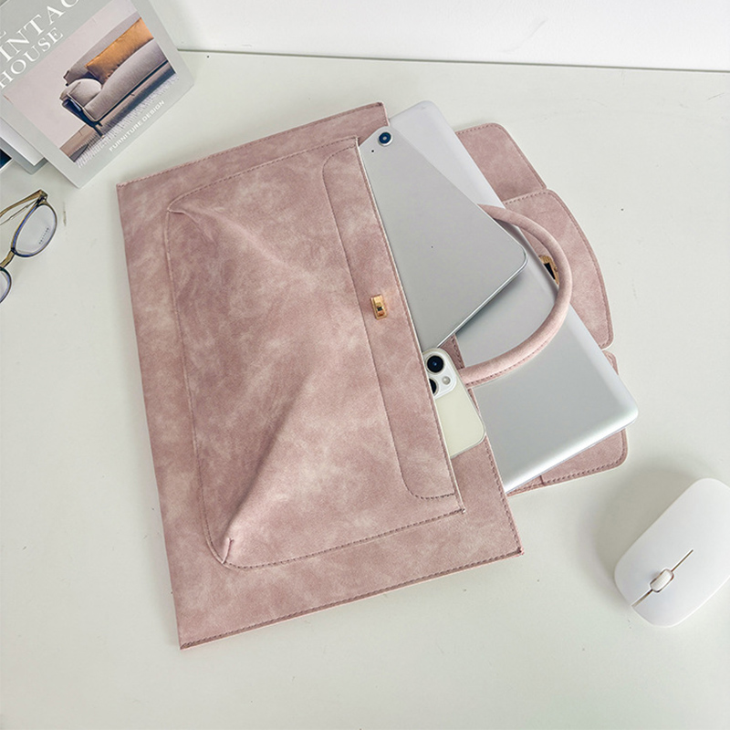 Elegant Pink PU Leather Laptop - đánh giá và giá Laptop Bag Leather 15