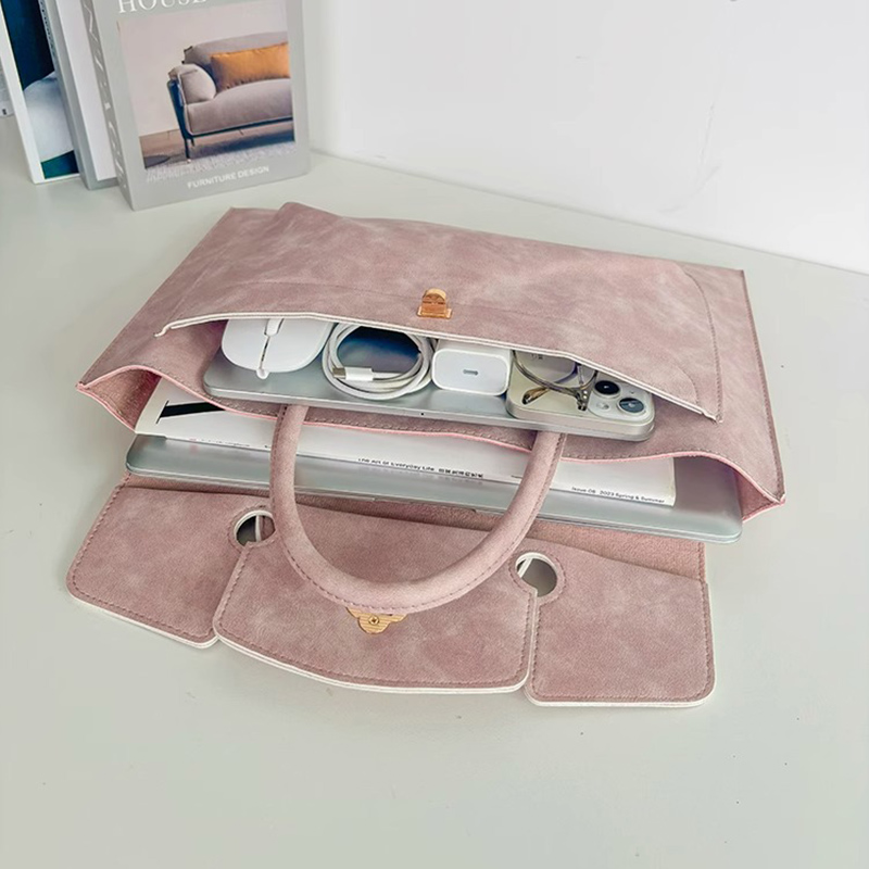 Elegant Pink PU Leather Laptop - đánh giá và giá Laptop Bag Leather 15