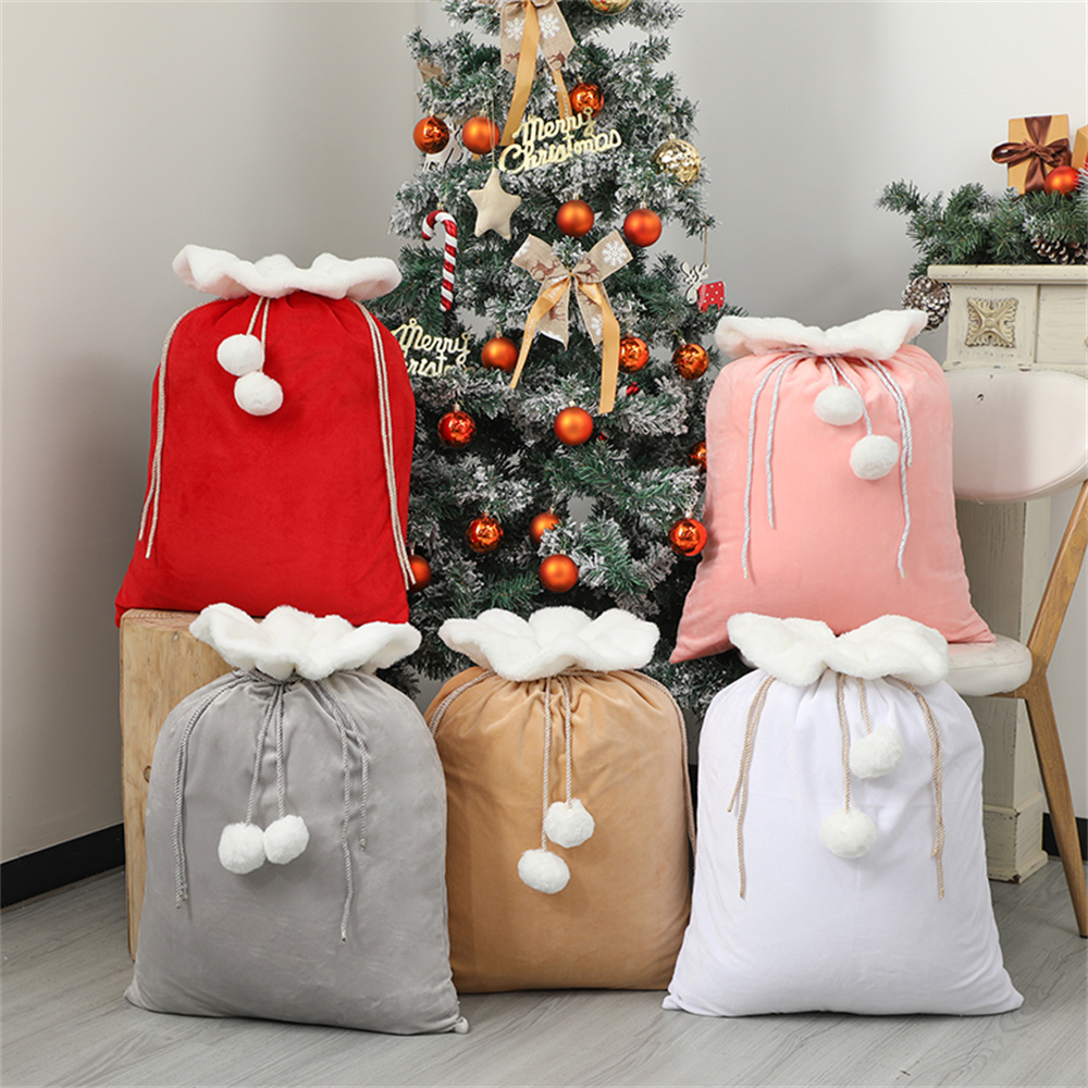 Plush Christmas Santa Sack Cor - đánh giá và giá Luxury Xmas Bags