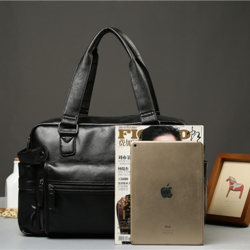 Men PU Leather Briefcase Top-H - đánh giá và giá Luxury Bags Tote