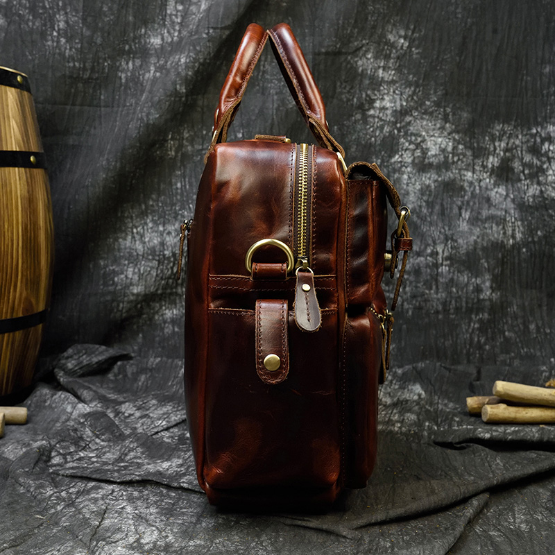 Men's genuine leather briefcas - đánh giá và giá Laptop Bag Leather 15