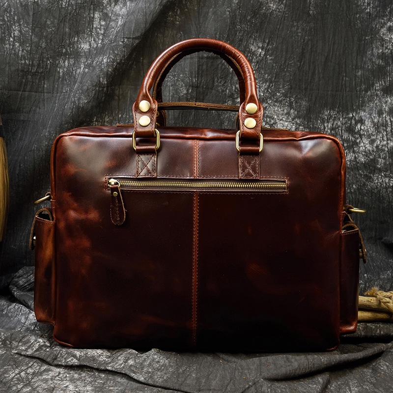 Men's genuine leather briefcas - đánh giá và giá Laptop Bag Leather 15