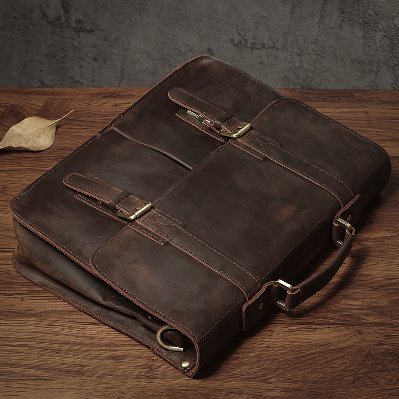 NUKA Men's Executive Briefcase - đánh giá và giá Laptop Bag Leather 15