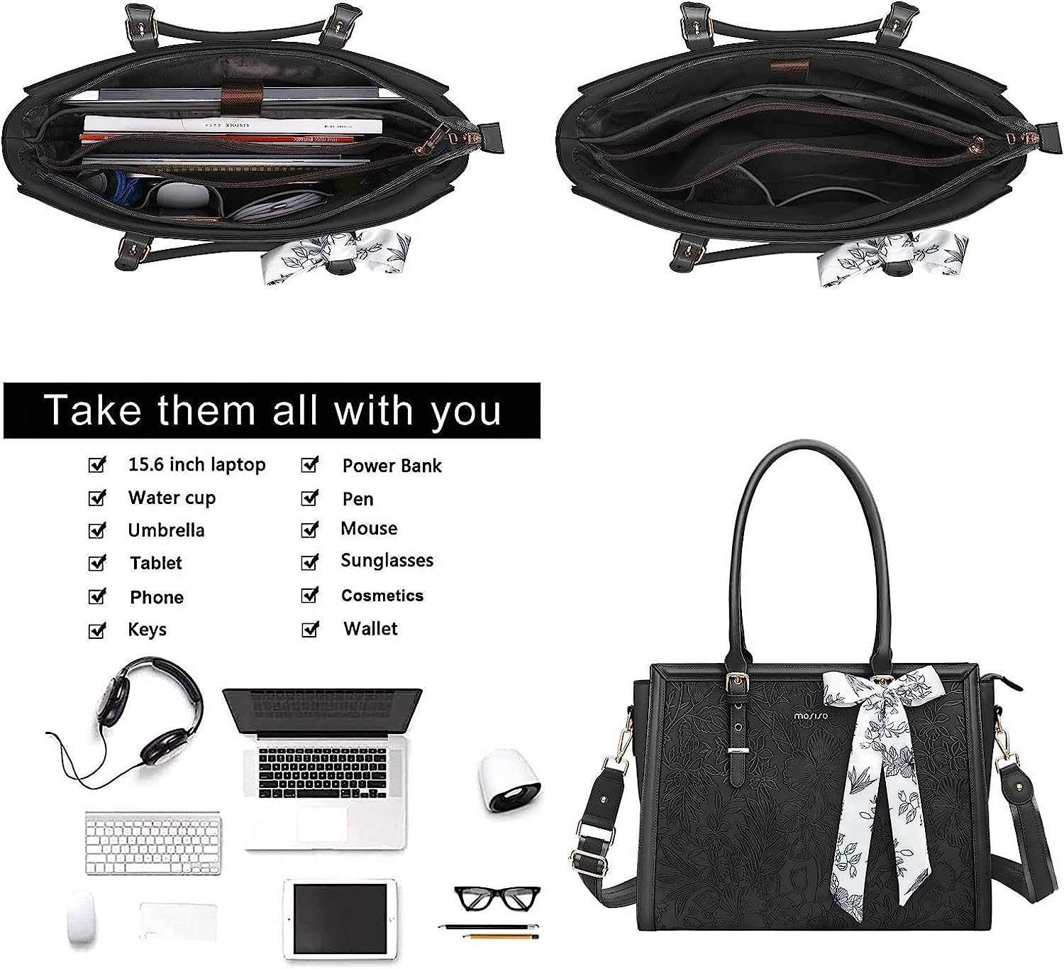 Laptop Bag for Women Luxury PU - đánh giá và giá Laptop Bag Leather 15