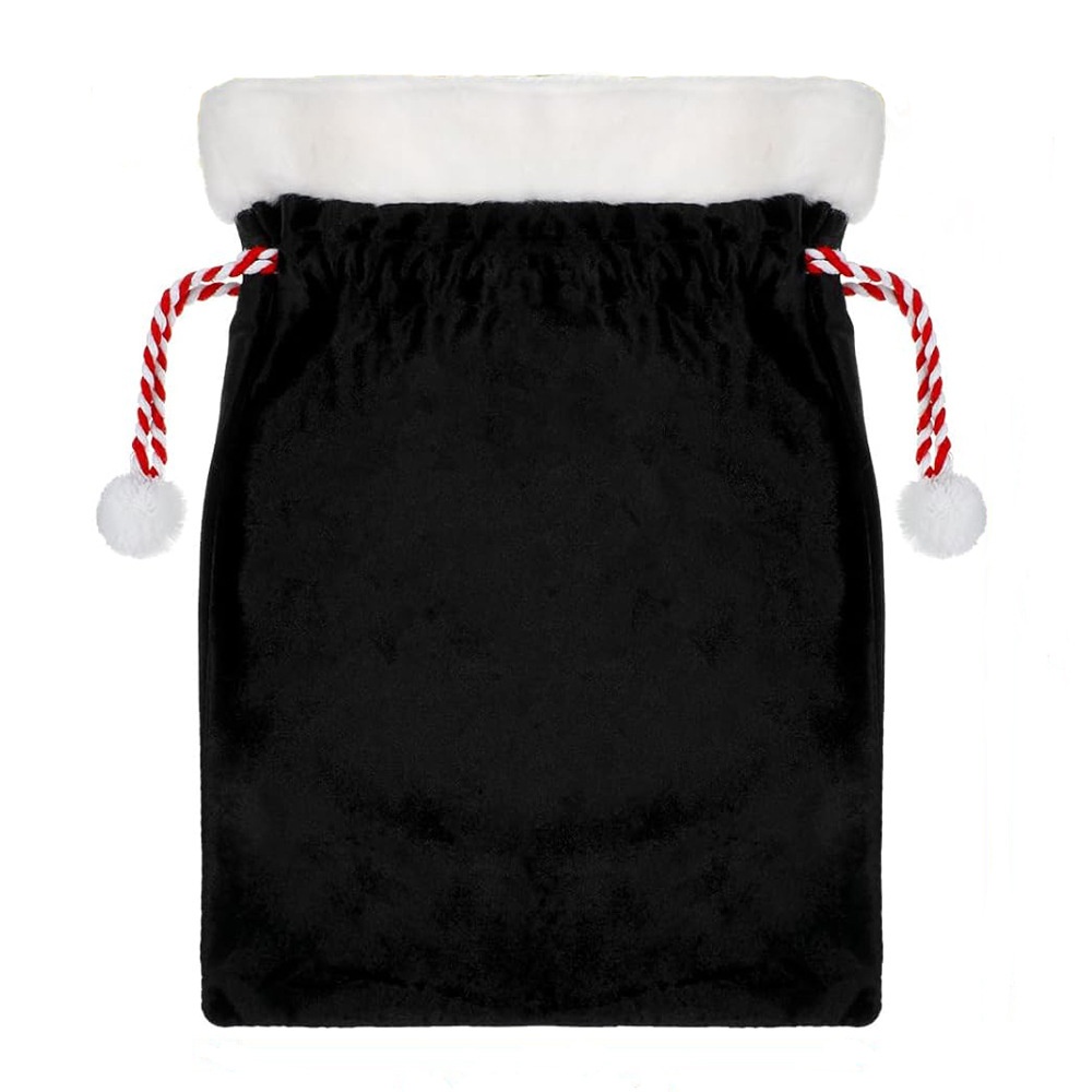 Black Santa Sack Bag Faux Fur  - đánh giá và giá Luxury Xmas Bags