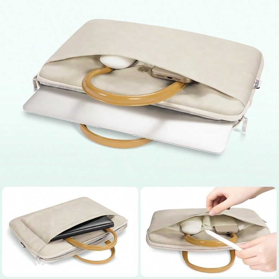 15.6 Laptop Bag With Handle PU - đánh giá và giá Laptop Bag Leather 15
